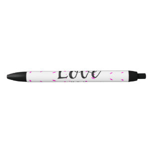 Einfache minimale Rosa abstrakte Liebe Kugelschreiber