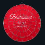Einfache minimale rosa Bridesaid fügen den Text fü Dartscheibe<br><div class="desc">Entwurf</div>