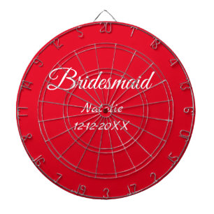 Einfache minimale rosa Bridesaid fügen den Text fü Dartscheibe