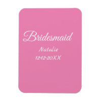 Einfache minimale rosa Bridesaid fügen den Text fü