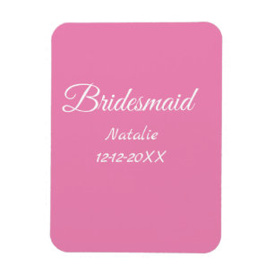 Einfache minimale rosa Bridesaid fügen den Text fü Magnet