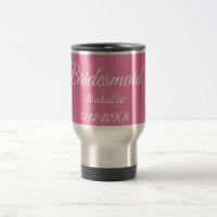 Einfache minimale rosa Bridesaid fügen den Text fü