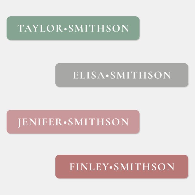 Einfache minimale Rosa und Grün Hinzufügen Ihrer N Etiketten