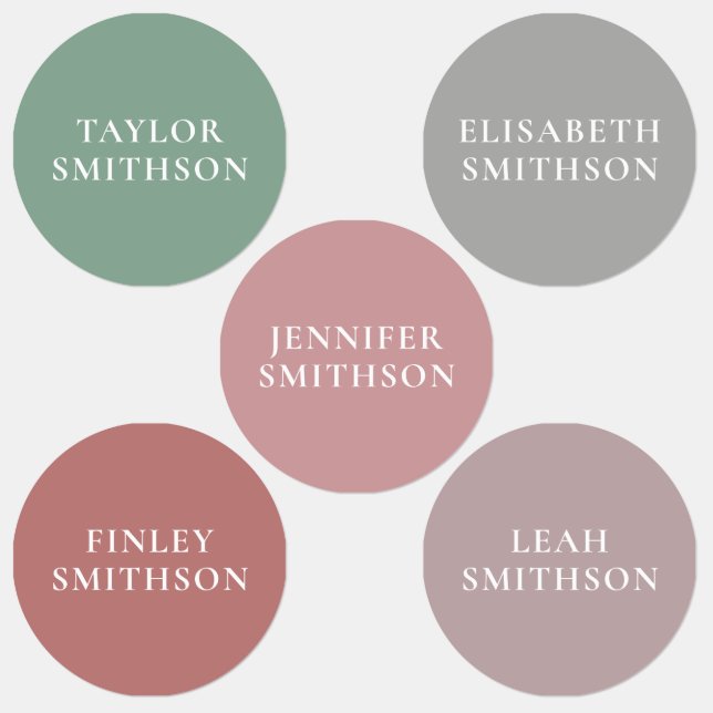 Einfache minimale Rosa und Grün Hinzufügen Ihrer N Etiketten (Gruppe)