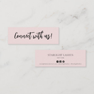 Einfache minimale Rose Kontakt mit uns Einfügen Mini Visitenkarte