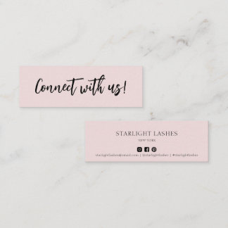 Einfache minimale Rose Kontakt mit uns Einfügen Mini Visitenkarte