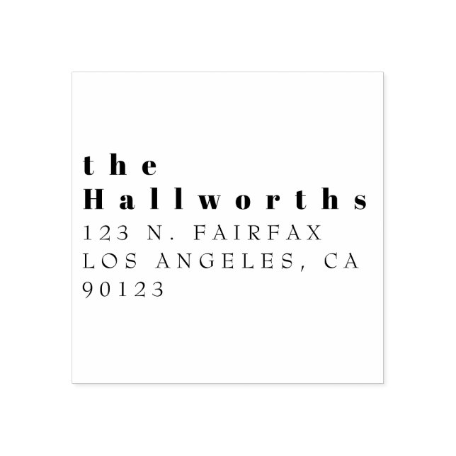 Einfache minimale Rücksendeadresse Gummistempel (Prägung)