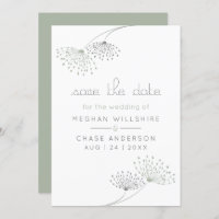 Einfache minimale Sage Green und Kohle Blume