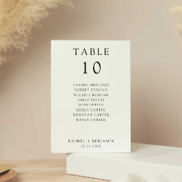 Einfache minimale Schwarz-weiße Hochzeitssitzkarte
