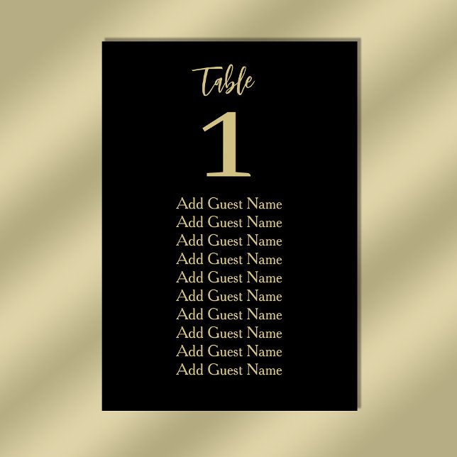 Einfache minimale Tischnummer (Stylishly Personalize with Your Custom Table Number & Guest Names.)