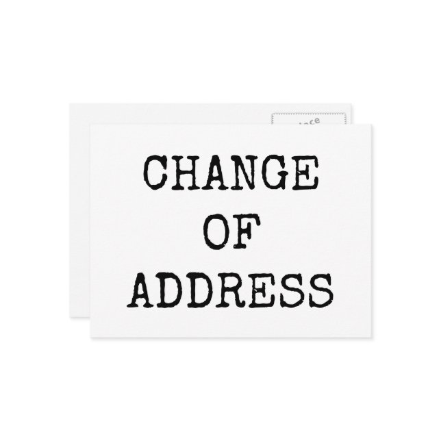 Einfache minimale Typografie-Änderung der Adressve Postkarte (Vorderseite/Rückseite Beispiel)