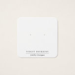 Einfache minimale Typografie-Earring-Display-Karte<br><div class="desc">Eine einfache minimale elegante Schmuckdesignerin Typografie Ohrring Schmuck Display Karte. Sie können die Textgröße und den Schriftart anpassen,  um Ihren eigenen Stil auszudrücken. Einfache Eleganz. Erhöhen Sie Ihre Marke und Ihr Produktdisplay mit diesen eleganten Karten.</div>
