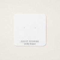 Einfache minimale Typografie-Earring-Display-Karte