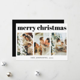 Einfache Minimale Typografie Weihnachtskarte Feiertagskarte