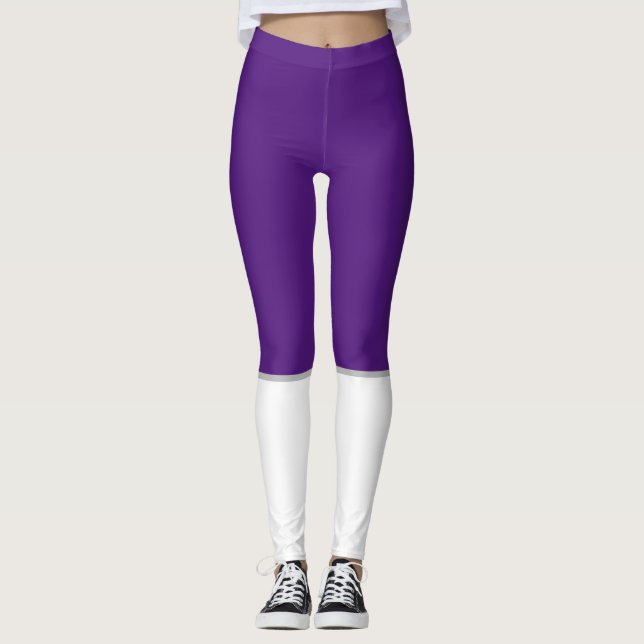 einfache minimale Vollfarbe Leggings (Vorderseite)