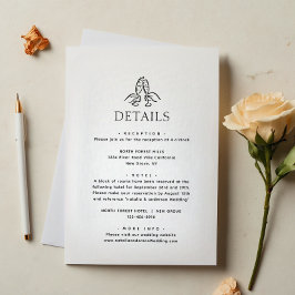 Einfache minimale Wein-Cheers-Hochzeitsdetails Begleitkarte