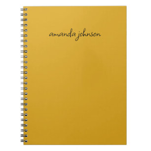 Einfache minimale Yellow Monogram, Vollständiger N Notizblock