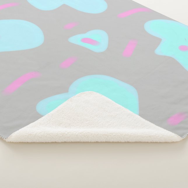 einfache minimale Zugabe Ihres Text Monogram Name  Sherpadecke (3/4)