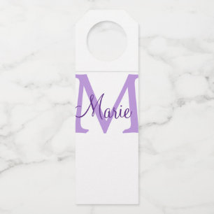einfache minimale Zugabe Name Monogram Pink    Rot Flaschenanhänger