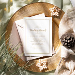 Einfache Minimalistisch-|Gold-Brautparty-Rahmen Einladung<br><div class="desc">Dieses schlichte minimalistische|goldene Brautparty-Rahmen lädt zu einer eleganten Dusche ein. Das klassische Design besticht durch einen einfachen goldenen Rahmen und eine klassische Gold- und Weißtypografie mit einem minimalistischen modernen Look. QSD117</div>