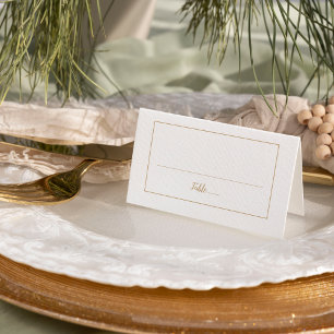 Einfache Minimalistisch- Gold-Frame-Hochzeit Platzkarte
