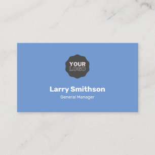Einfache Minimalistisch Light Blue Business Card Visitenkarte