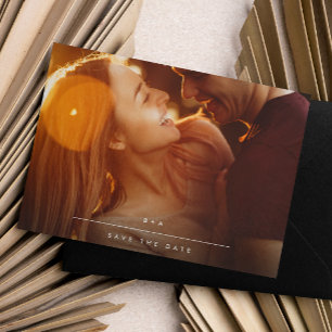 Einfache MINIMALISTISCH-moderne Monogramm Save The Date