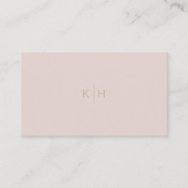 Einfache Minimalistisch rosa Beige Gold-Visitenkar Visitenkarte