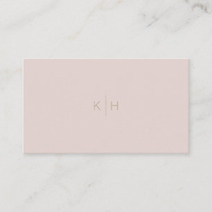 Einfache Minimalistisch rosa Beige Gold-Visitenkar Visitenkarte