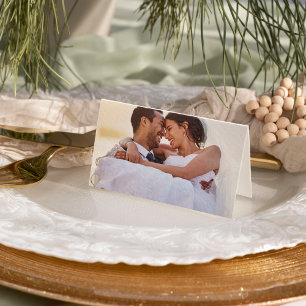 Einfache Minimalistisch Sage Foto Hochzeit Dankeskarte