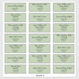 Einfache Minimalistisch|Sage Guest Address Labels