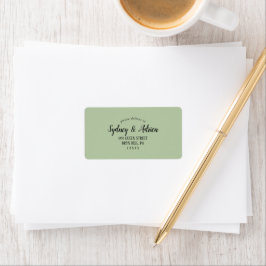 Einfache Minimalistisch|Sage UAWG Address Label Adressaufkleber