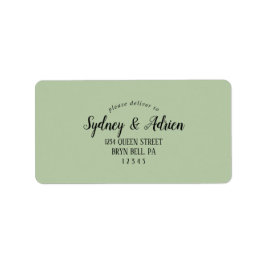 Einfache Minimalistisch|Sage UAWG Address Label Adressaufkleber