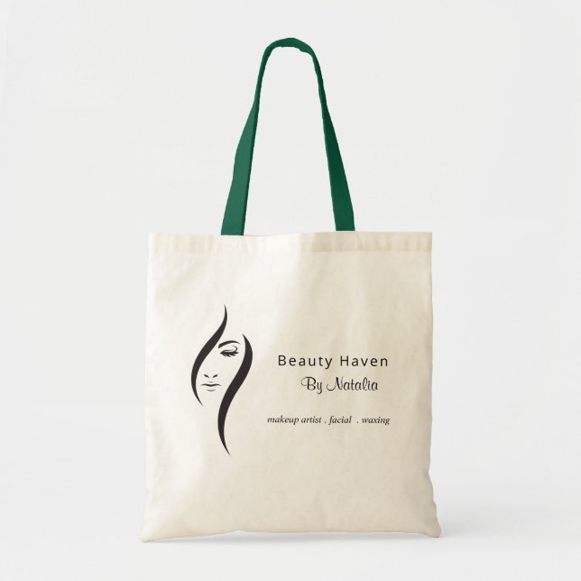 Einfache minimalistisch-weiße und schwarze Schönhe Tragetasche (Vorne)