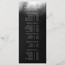 Einfache Minimalistische Abstrakte Schwarz-weiße P Menükarte