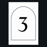 Einfache Minimalistische Arch Wedding-Tischnummer Tischnummer<br><div class="desc">© Gorjo Designs. Made for you via Zazzle Plattform. // Benötigen Sie Hilfe bei der Anpassung Ihres Designs? Andere Ideen got? Kontaktieren Sie mich (Zoe) direkt.</div>