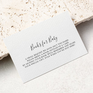 Einfache Minimalistische Babydusche Begleitkarte