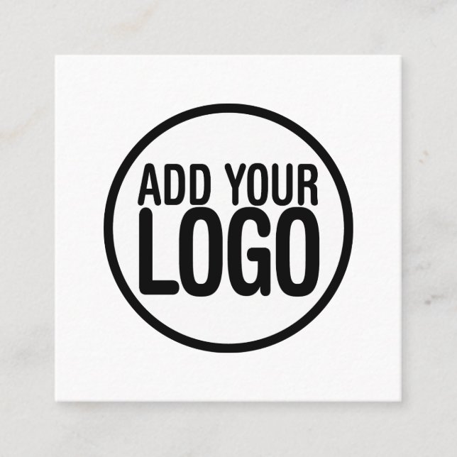 Einfache Minimalistische Bearbeitung des Logos hin Quadratische Visitenkarte (Vorderseite)