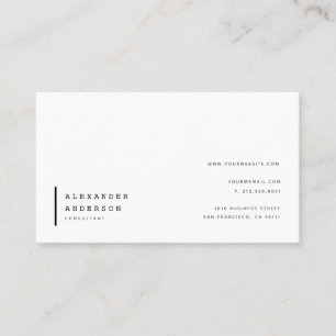 Einfache Minimalistische Berufliche Business Card Visitenkarte