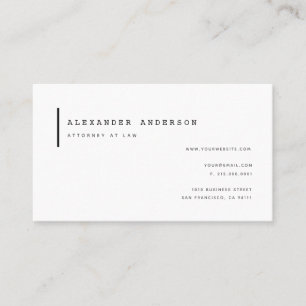 Einfache Minimalistische Berufliche Business Card Visitenkarte
