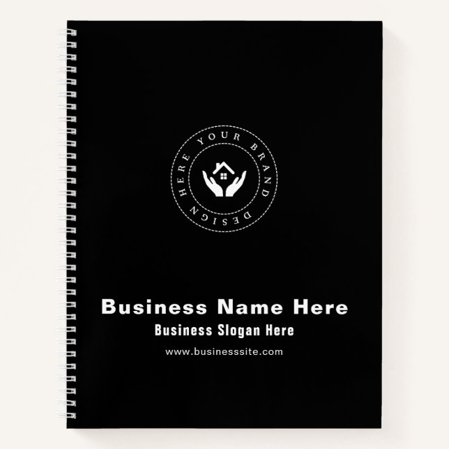 Einfache Minimalistische Bezeichnung | Benutzerdef Notizbuch (Vorderseite)