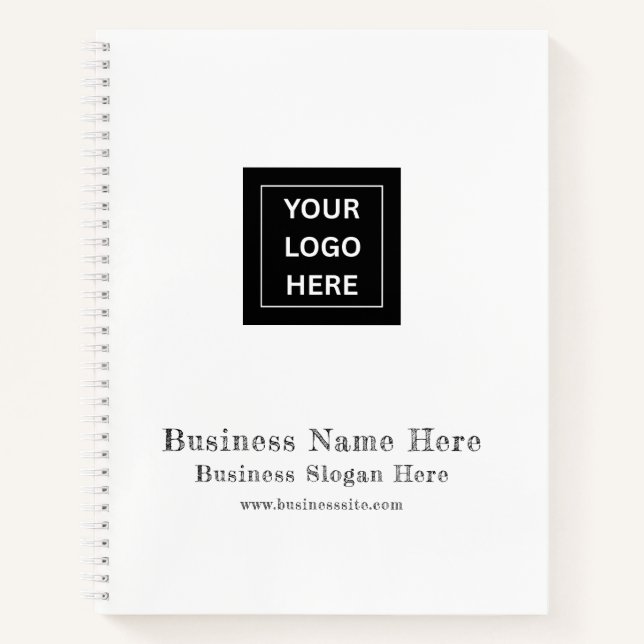 Einfache Minimalistische Bezeichnung | Benutzerdef Notizbuch (Vorderseite)