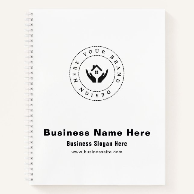 Einfache Minimalistische Bezeichnung | Benutzerdef Notizbuch (Vorderseite)