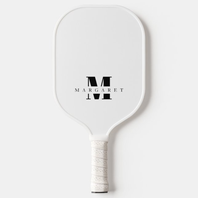 Einfache Minimalistische Bezeichnung für ein Monog Pickleball Schläger (Vorderseite)