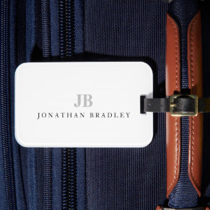 Einfache Minimalistische Bezeichnung für Monogramm Gepäckanhänger