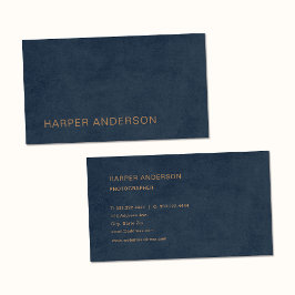 Einfache Minimalistische Blue Business Card Visitenkarte