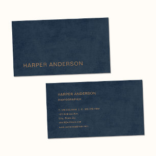 Einfache Minimalistische Blue Business Card Visitenkarte