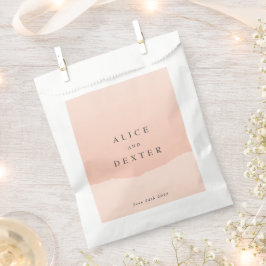 Einfache minimalistische Blush farbenfrohe Hochzei Geschenktütchen