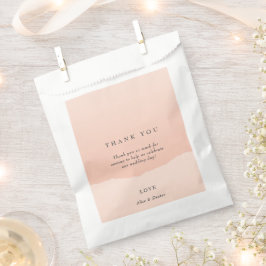 Einfache Minimalistische Blush farbenfrohe Hochzei Geschenktütchen