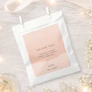 Einfache Minimalistische Blush farbenfrohe Hochzei Geschenktütchen
